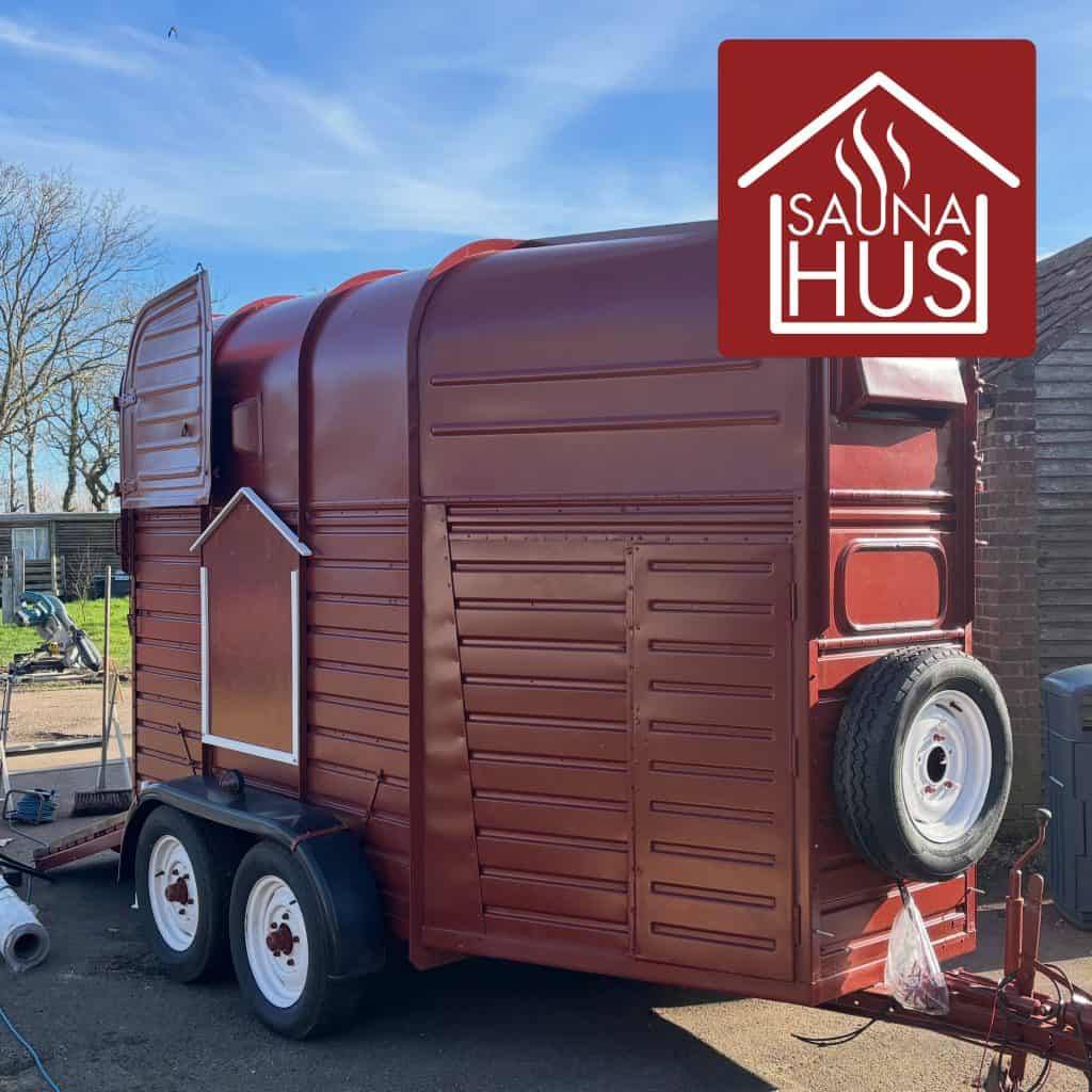 horsebox sauna interior wax finish build progress